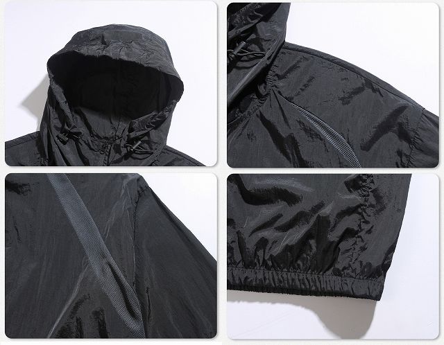 紫外線防止機能付き軽量ナイロンジャージ上着