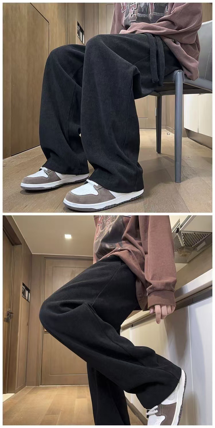 メンズジャージ専門店 立体シルエットコーデュロイワイドパンツ