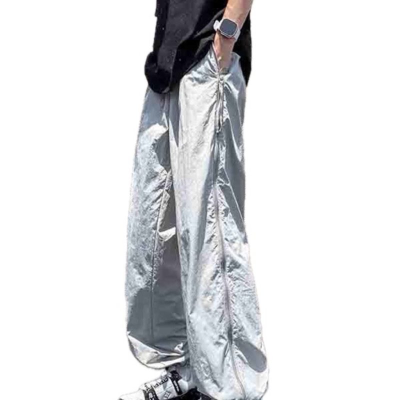 通気性抜群メッシュ切替ナイロンジャージトップス