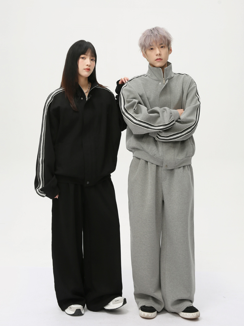 メンズジャージ メンズ ジャージ上下セット サイドライン 男女兼用 春秋コーデ