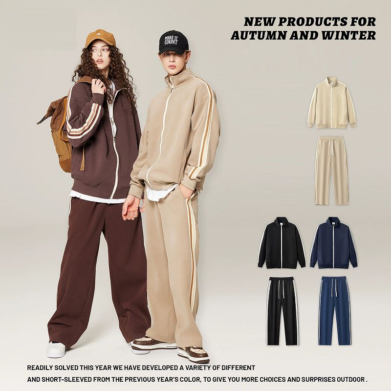 メンズジャージ上下セット春秋用スポーツウェア全三色