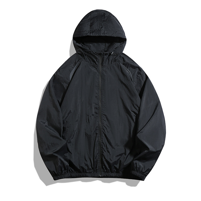 紫外線防止機能付き軽量ナイロンジャージ上着