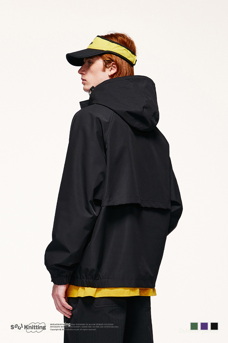 メンズジャージ 男性用防風防水ナイロンジャケット秋冬新作全3色