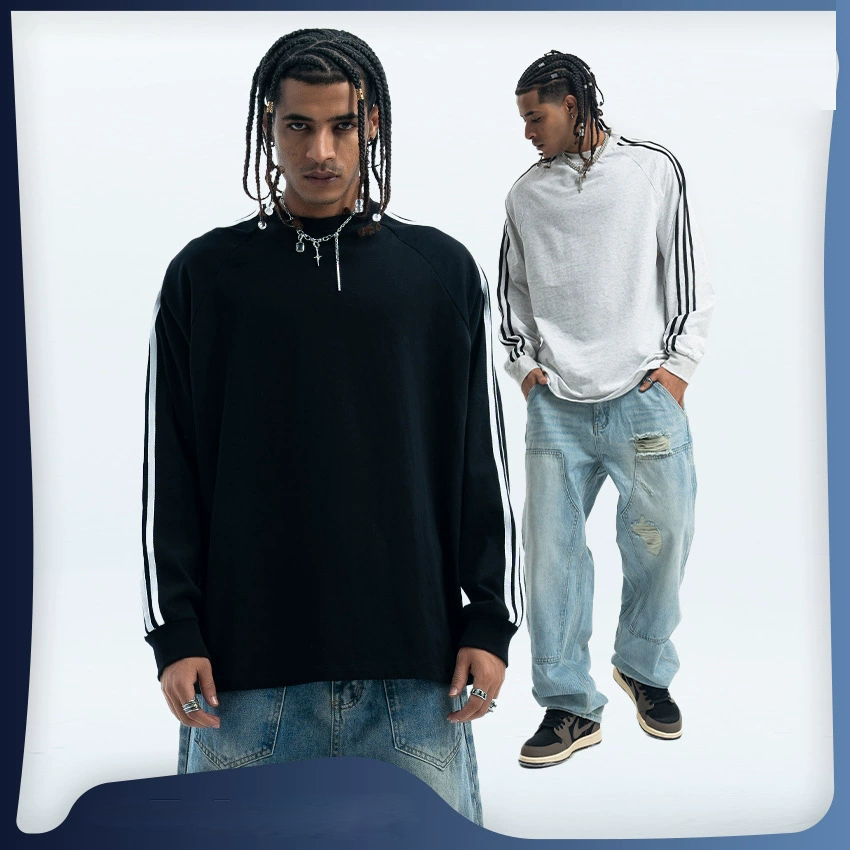 メンズジャージ メンズ ストリート系 長袖 ジャージ トップス 男女兼用 春秋新作 全2色