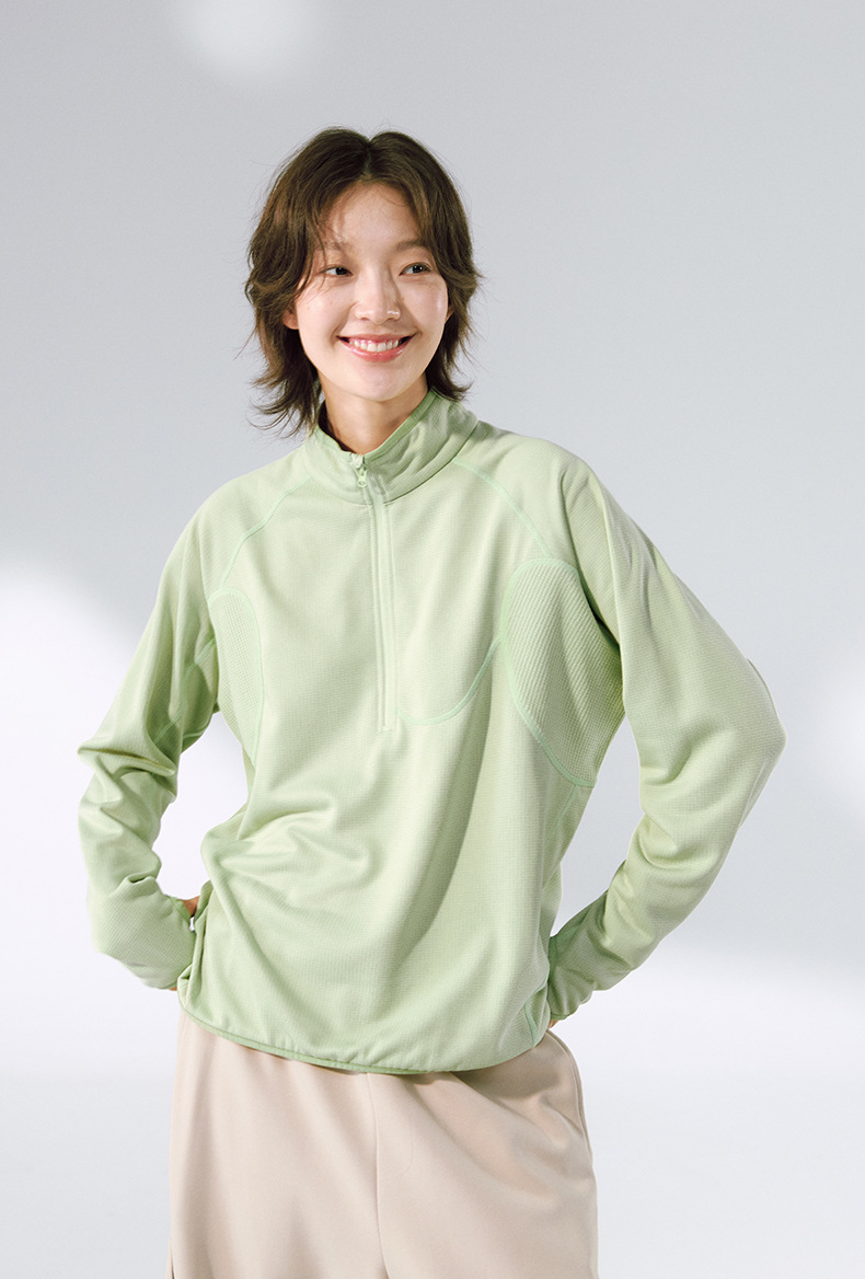 スウェットメンズジャージ 男性用フリースハーフジップ長袖トップス全6色展開