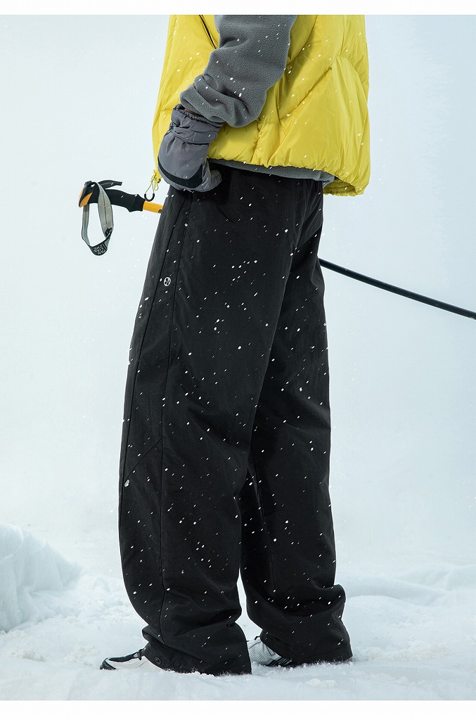 メンズナイロンジャージ メンズ秋冬中綿入り撥水ロングパンツ全2色