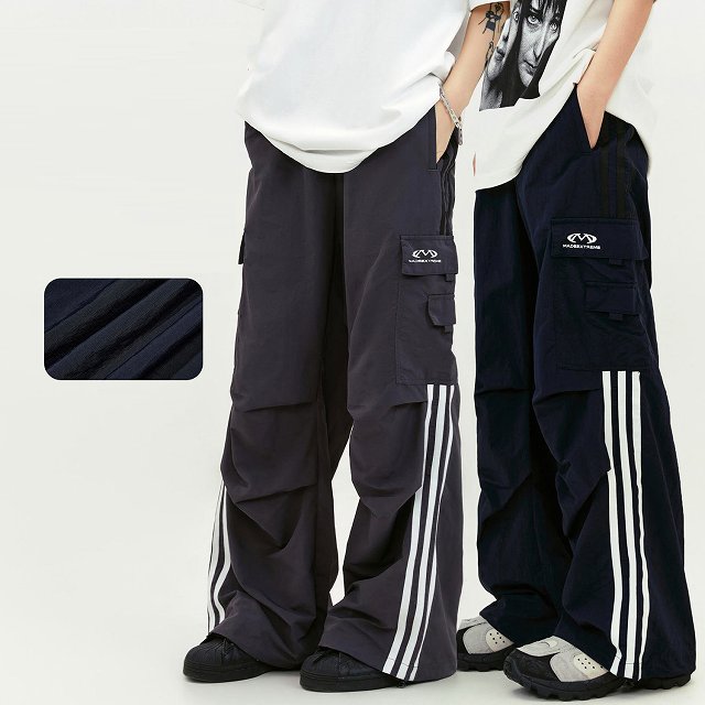 メンズジャージ メンズ ジャージ カーゴパンツ ワイド ストリート系 全3色