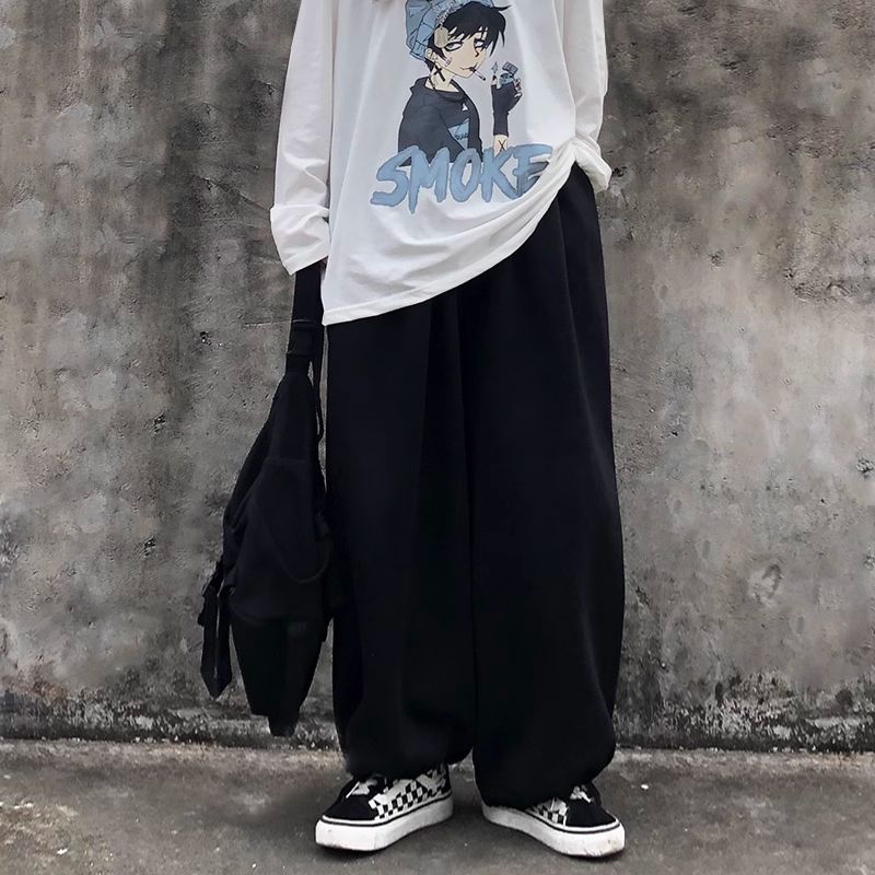 メンズジャージ メンズ ワイドスウェットパンツ ルーズフィット ジャージ