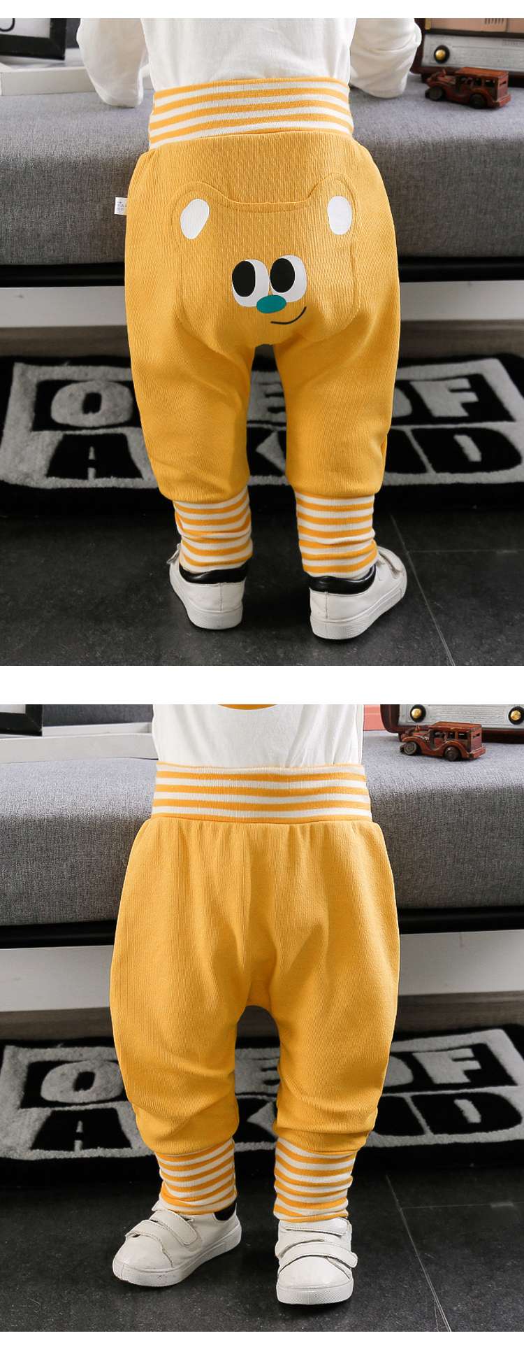 ベビー服  動物顔付きベビーパンツ