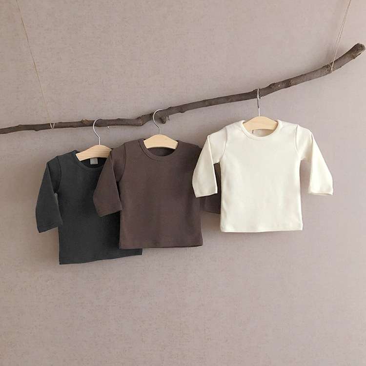 ベビー服  赤ちゃん用ベーシック長袖Tシャツ