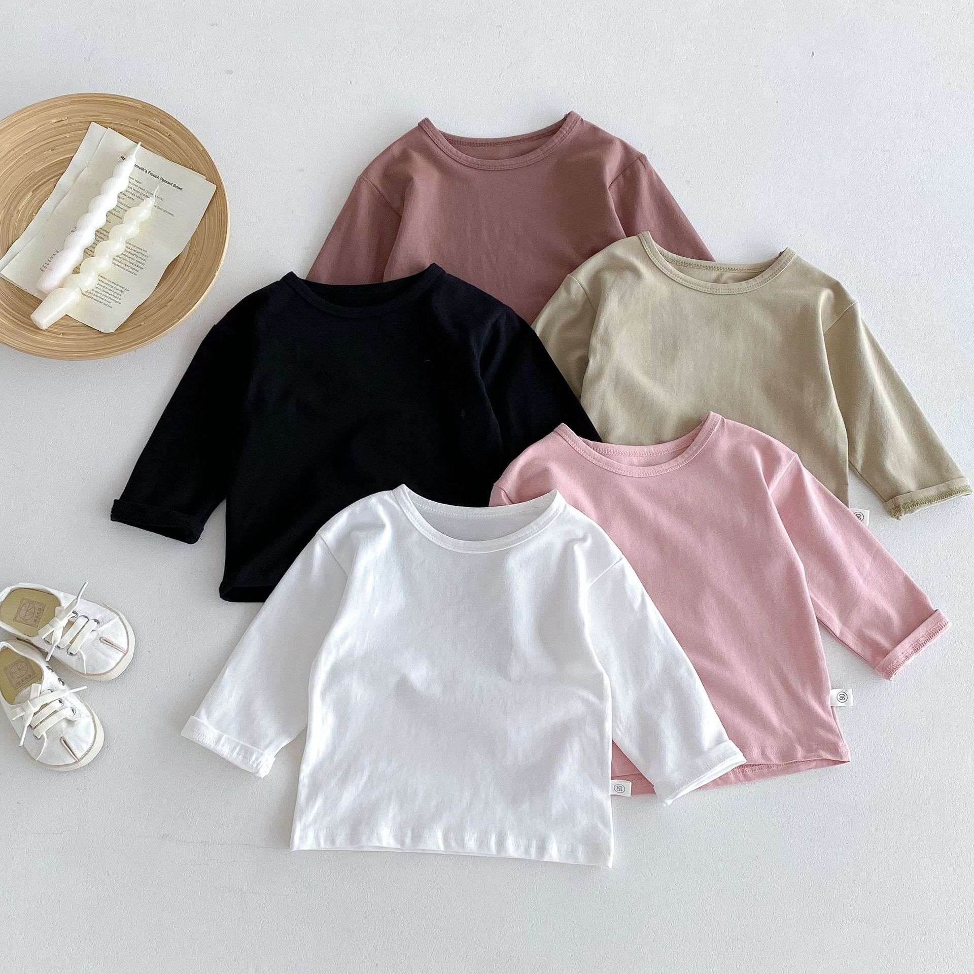 ベビー服  やわらか素材のベビー長袖Tシャツ