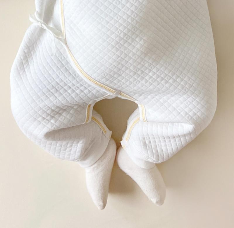 ベビー服 王冠刺繍入りキルティング和風カバーオール