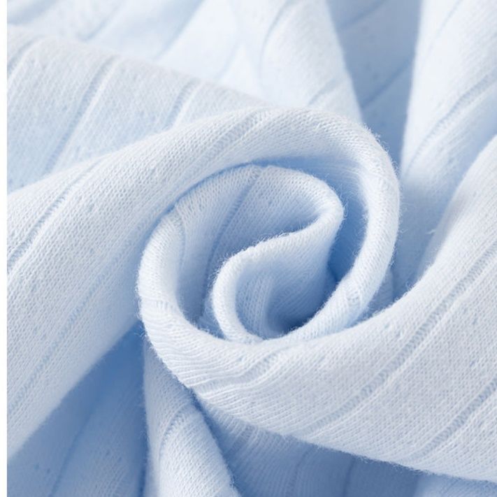 ベビー服 新生児用やわらか縦縞模様カバーオール長袖