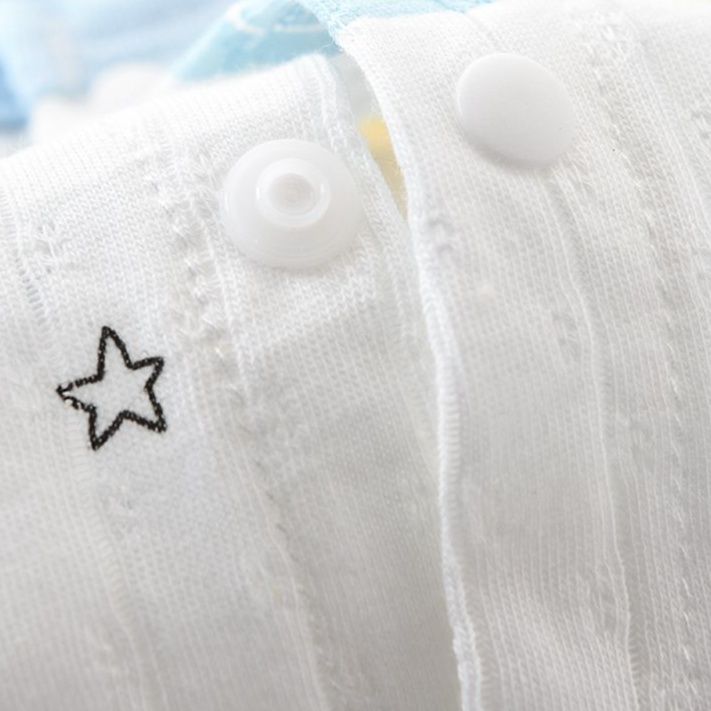 ベビー服 宇宙柄網眼通気長袖睡眠袋二枚組