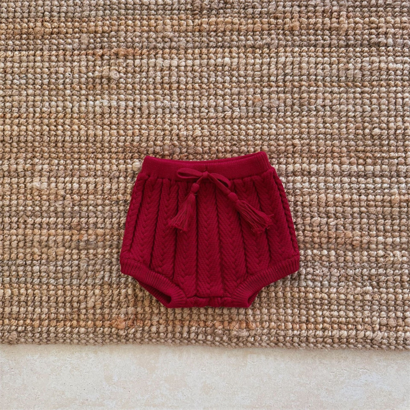 ベビー服 秋冬 ハート刺繍ニットカーディガン ブルマーセット