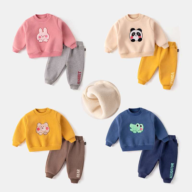 ベビー服  ふわもこ動物アップリケベビースウェット