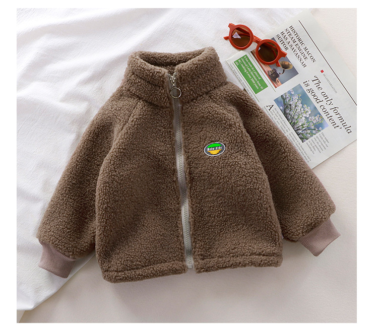 ベビー服 もこもこボア素材のジップアップ防寒ジャケット アウター
