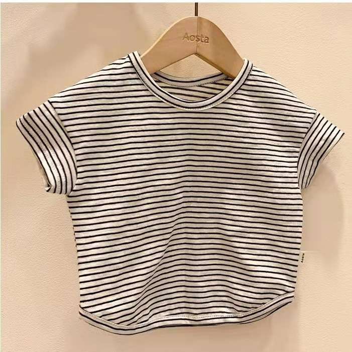 ベビー服  ベビー用シンプルボーダーTシャツ