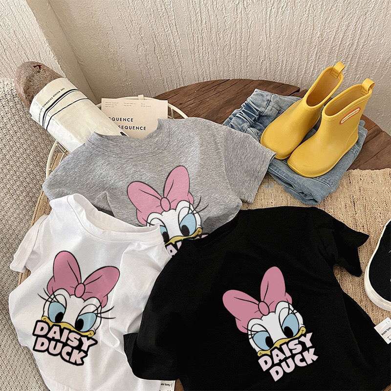 ベビー服  デイジーダック柄ベビー半袖Tシャツ