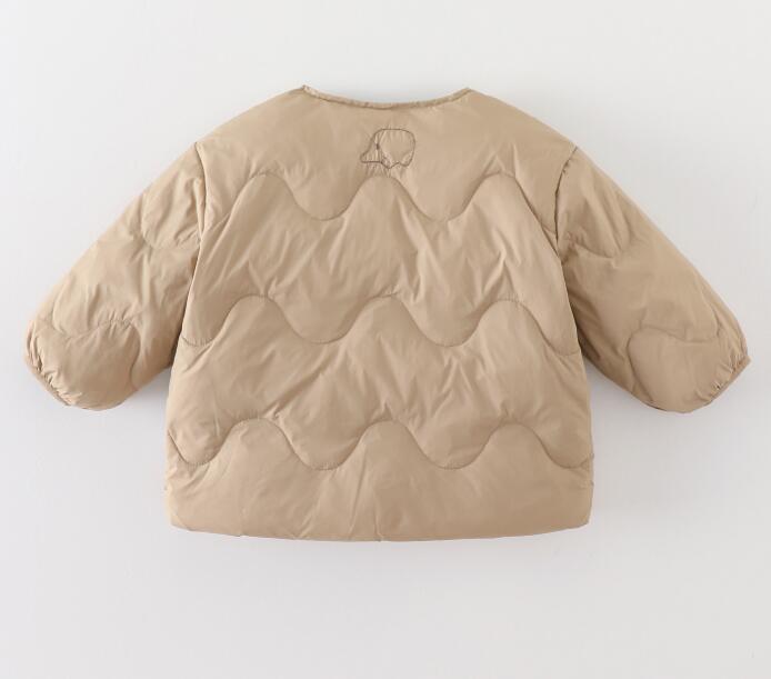 ベビー服 ベビー中綿 くま刺繍 