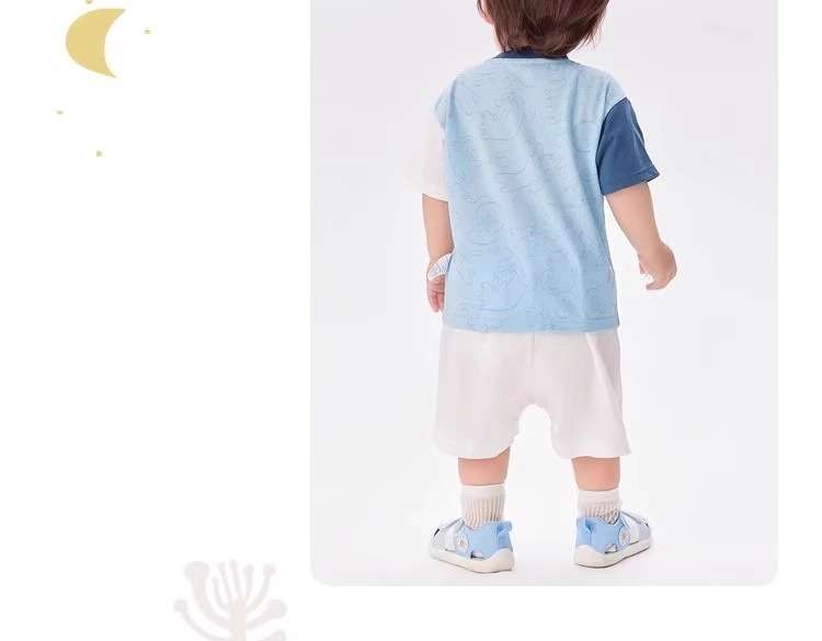 ベビー服  動物プリント半袖Tシャツ