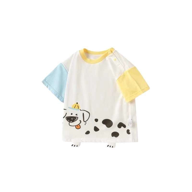 ベビー服  動物プリント半袖Tシャツ