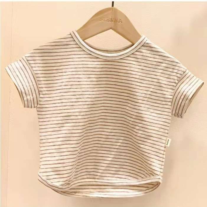 ベビー服  ベビー用シンプルボーダーTシャツ
