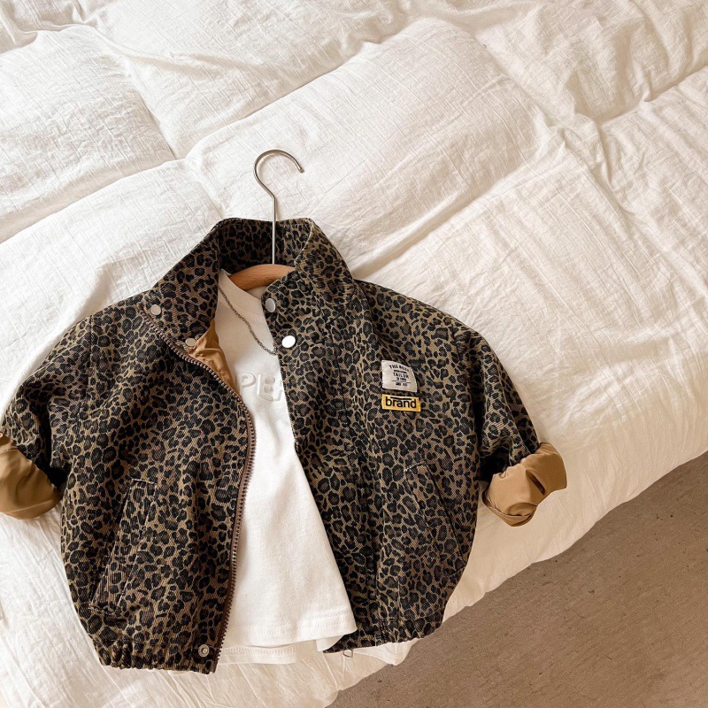 ベビー服 豹柄プリントブルゾン型　アウター