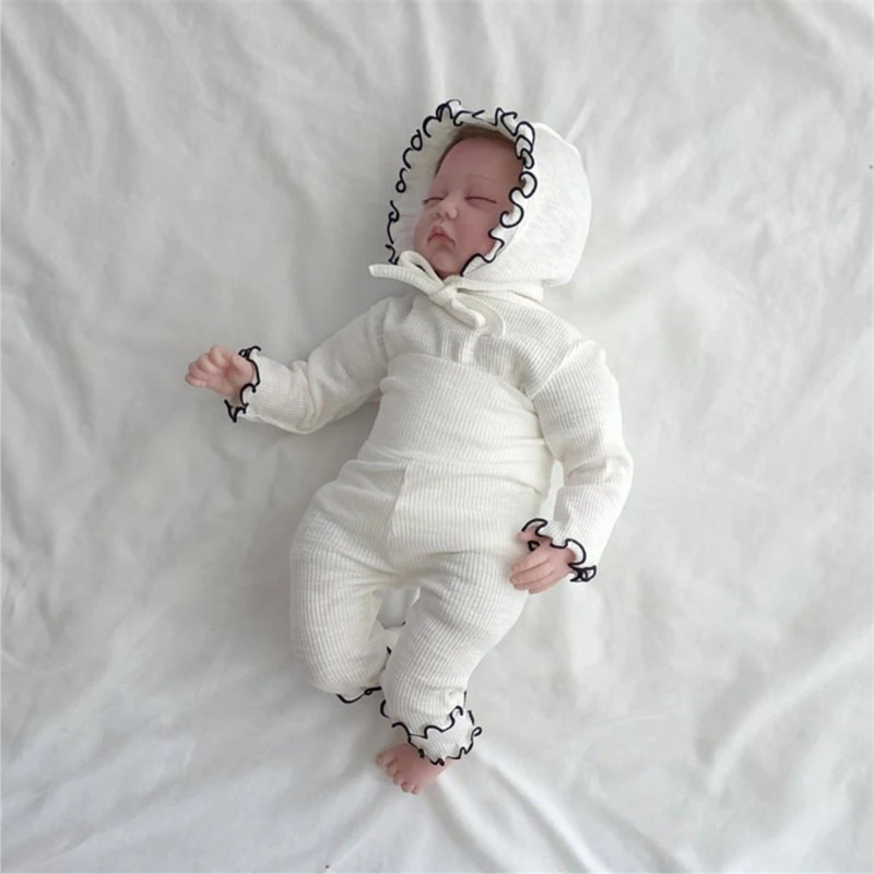 春新作フリルロンパース上下セットアップベビー服