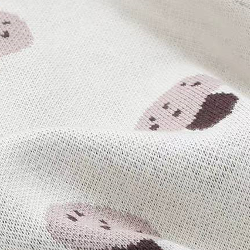 ベビー服 秋ジャカードニットロンパース可愛い柄4色展開