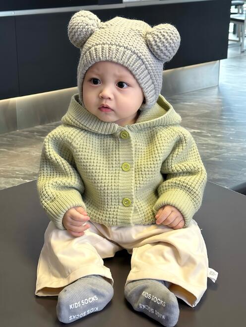 ベビー服 ベビーポンチョ風ニットケープ アウター|ベビー服専門通販