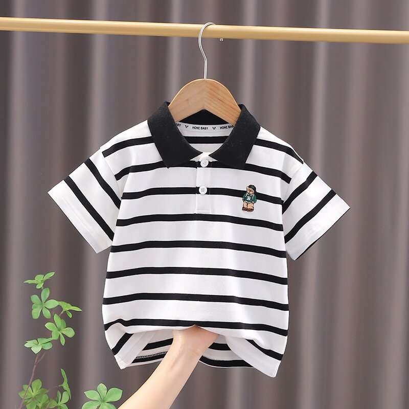 ベビー服  ストライプ柄ポロシャツ 親子お揃い