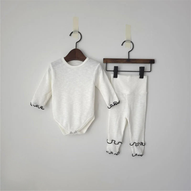 春新作フリルロンパース上下セットアップベビー服