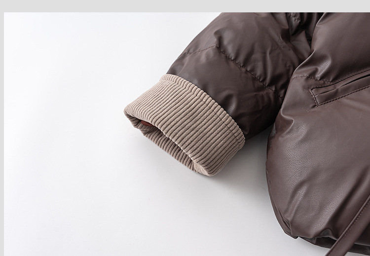 ベビー服 コーデュロイ切替フード付き中綿ジャケット　アウター