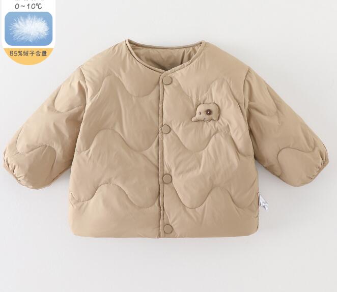 ベビー服 ベビー中綿 くま刺繍 