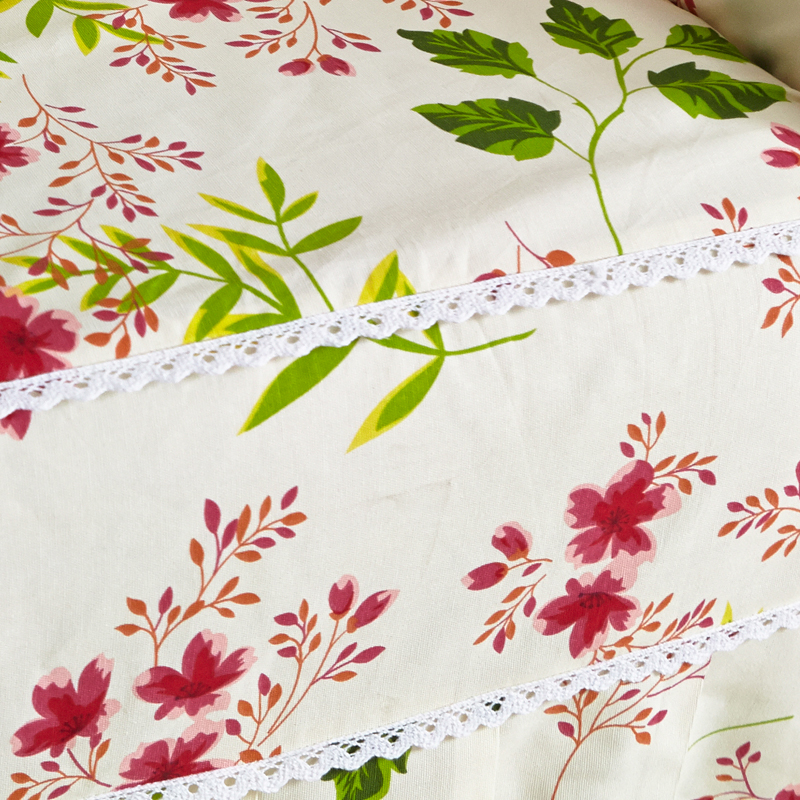 ソファーカバー 花と葉のボタニカル柄伸縮フィット式ソファーカバー