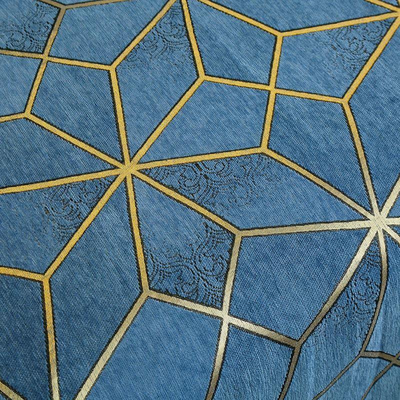 ソファーカバー 幾何学模様レース縁取り二人掛けソファーカバー