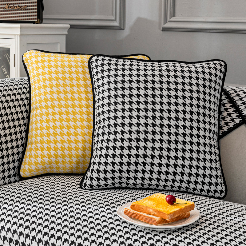 ソファーカバー 千鳥格子柄モダンスタイル2人掛けソファーカバー