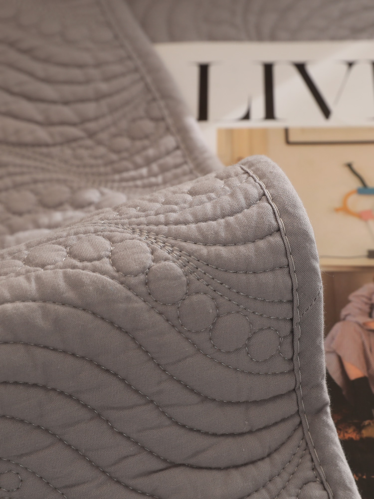 ソファーカバー 波模様キルティング加工二人掛け専用保護カバー