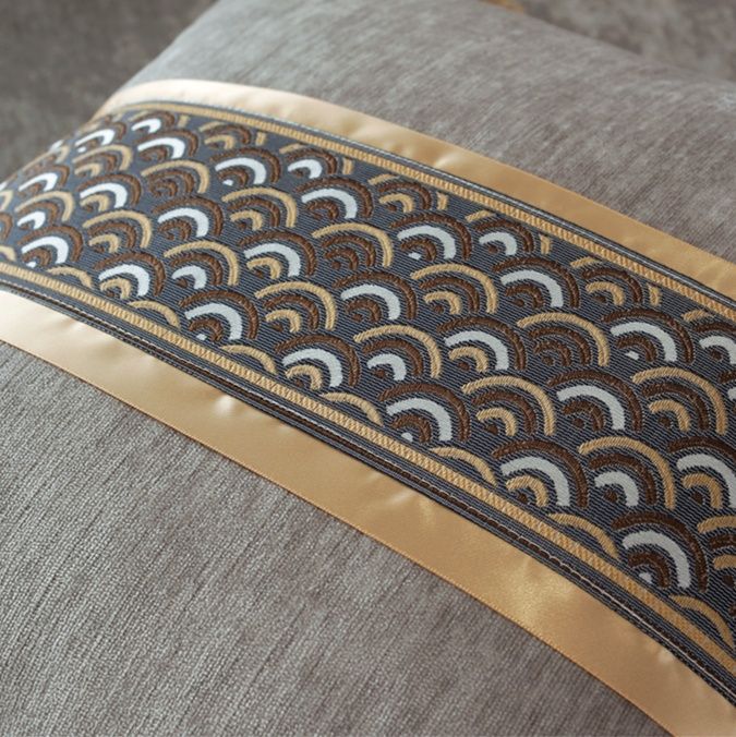 ソファーカバー 高級織柄装飾帯付き二人用座椅子保護カバー