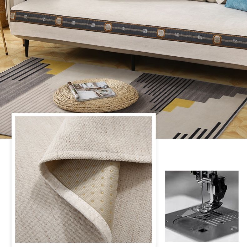 ソファーカバー 高級感あふれる幾何学模様装飾二人掛け専用カバー