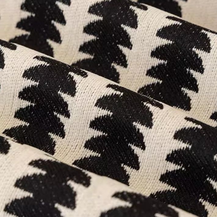 ソファーカバー 北欧風幾何学模様フリンジ付き織り込みソファーカバー