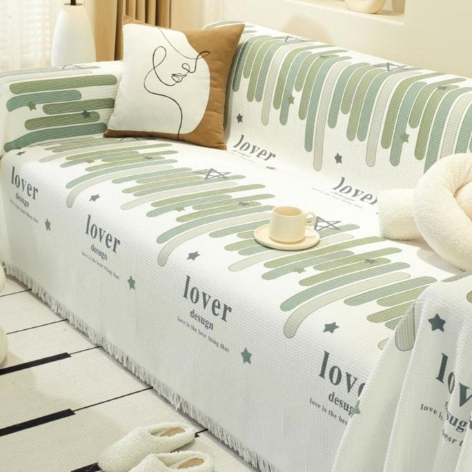 ソファーカバー 虹模様星柄かけるだけ簡単装着ソファーカバー