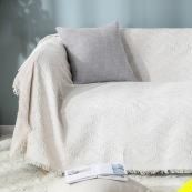 ソファーカバー 北欧風フリンジ付きマルチカバー二人掛け用