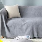 ソファーカバー 北欧風フリンジ付きマルチカバー二人掛け用