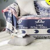 ソファーカバー 北欧風フリンジ付きマルチカバー二人掛け用