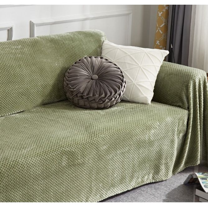 ソファーカバー ワッフル織り模様替え簡単掛けるだけソファーカバー