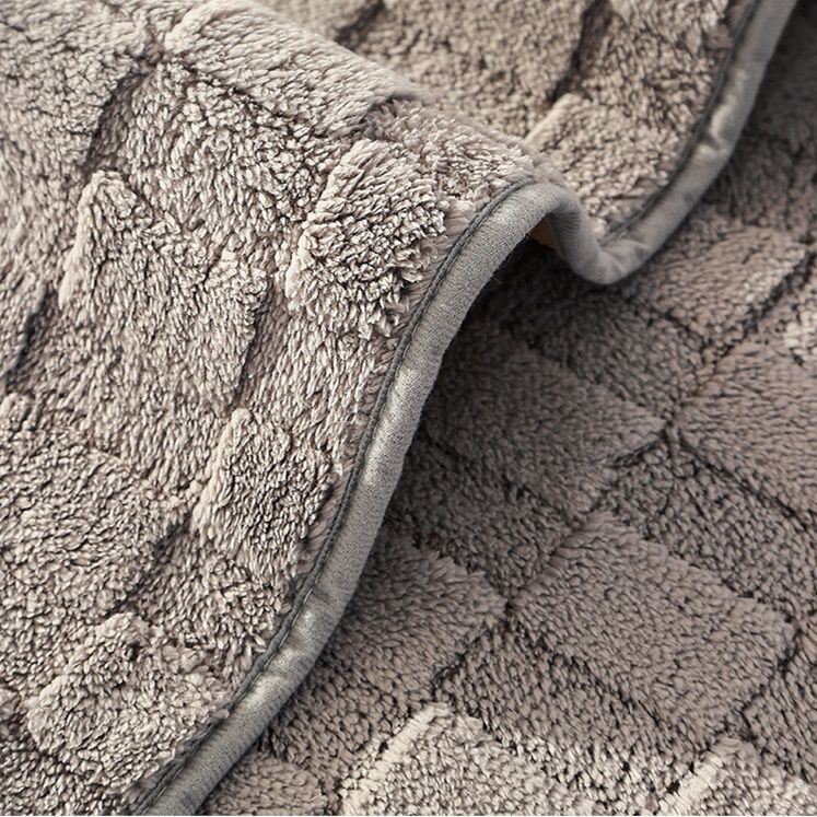 ソファーカバー 格子模様編み込み風二人掛けソファーカバー