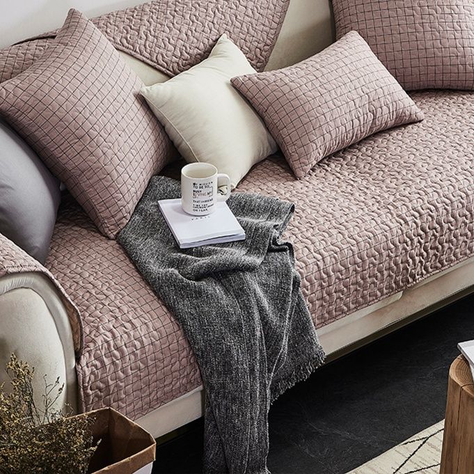 ソファーカバー 立体編み込み模様上質綿麻ソファーカバー