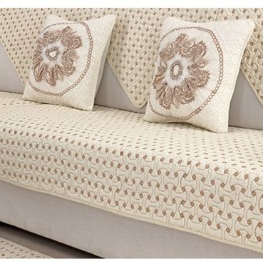 ソファーカバー 幾何学模様キルティング三人掛けソファーカバー